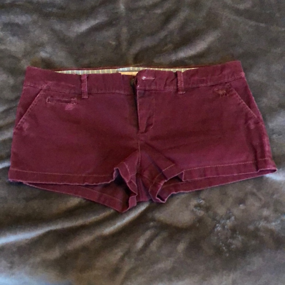 Abercrombie & Fitch Burgundy Shorts